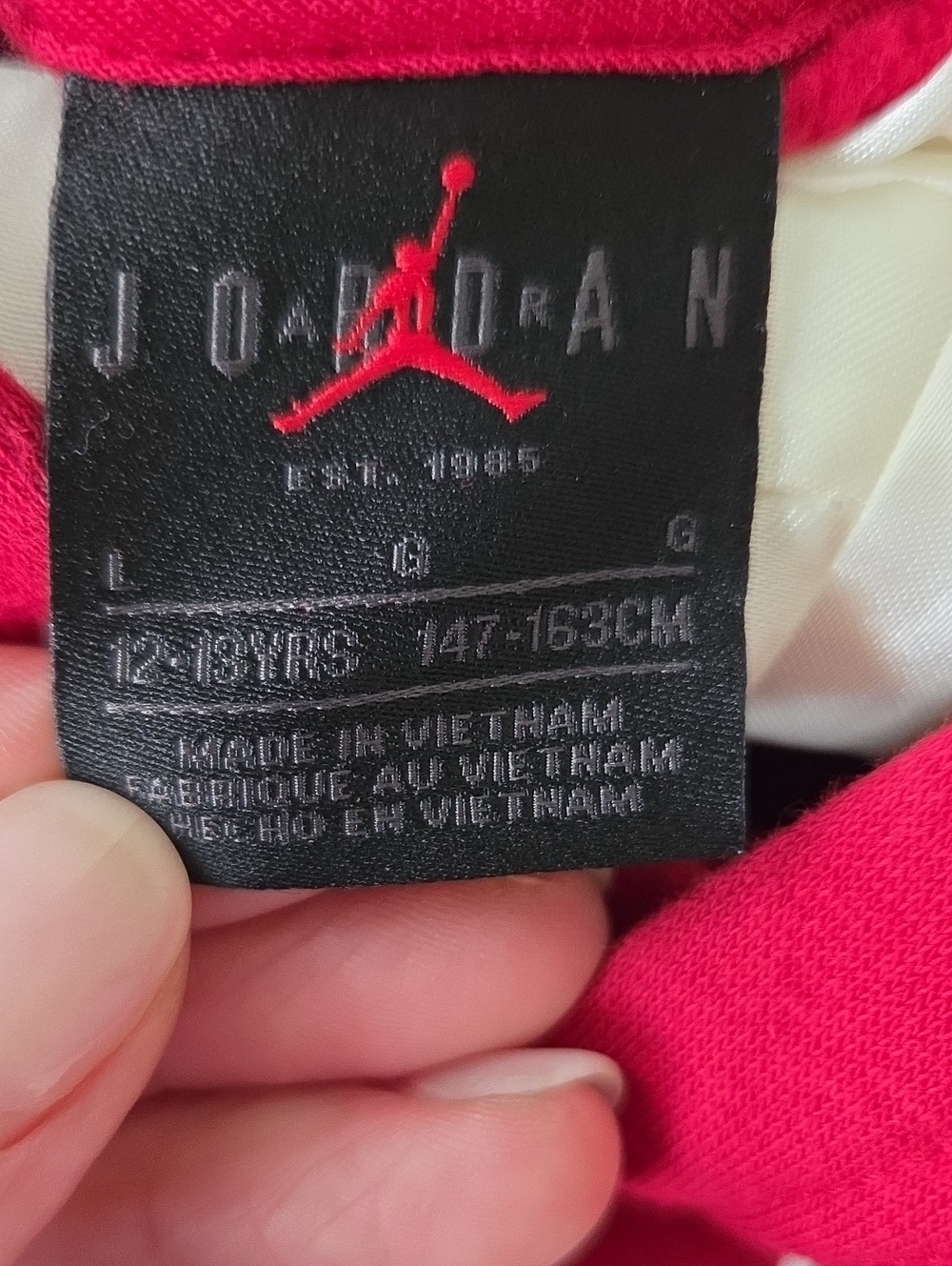 NIKE Jordan Kid's Red Hoodie and Black Jogger Set - L 12/13 - Picture 4 of 6